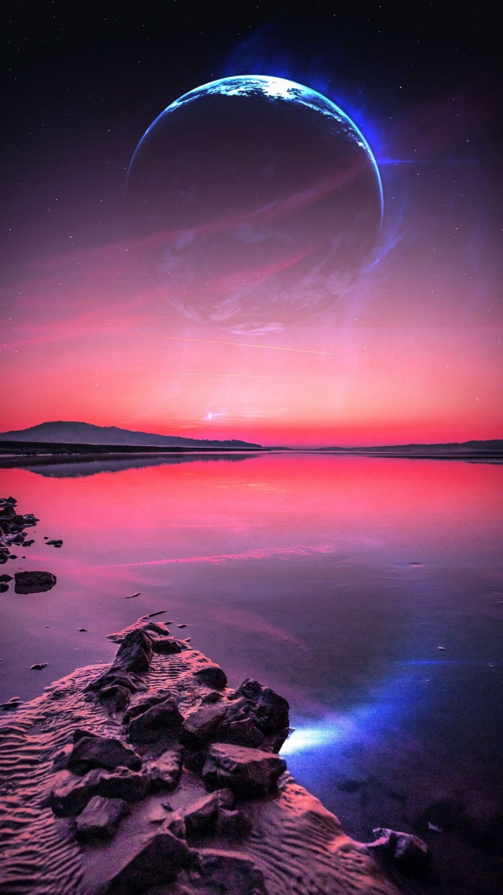 Обои природа, земля, атмосфера, космическое пространство, космос в разрешении 720x1280