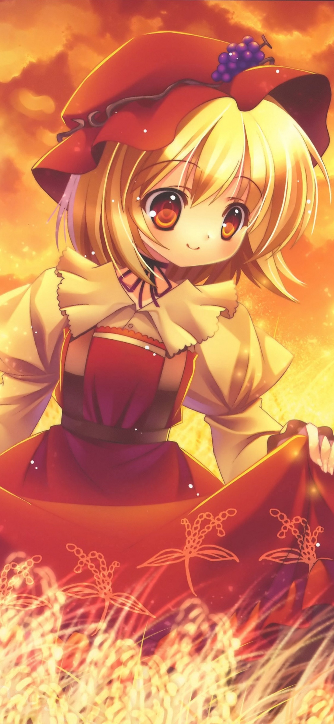 Обои минорико аки, горы вера, аниме, Нитори Kawashiro, видеоигра в разрешении 1125x2436