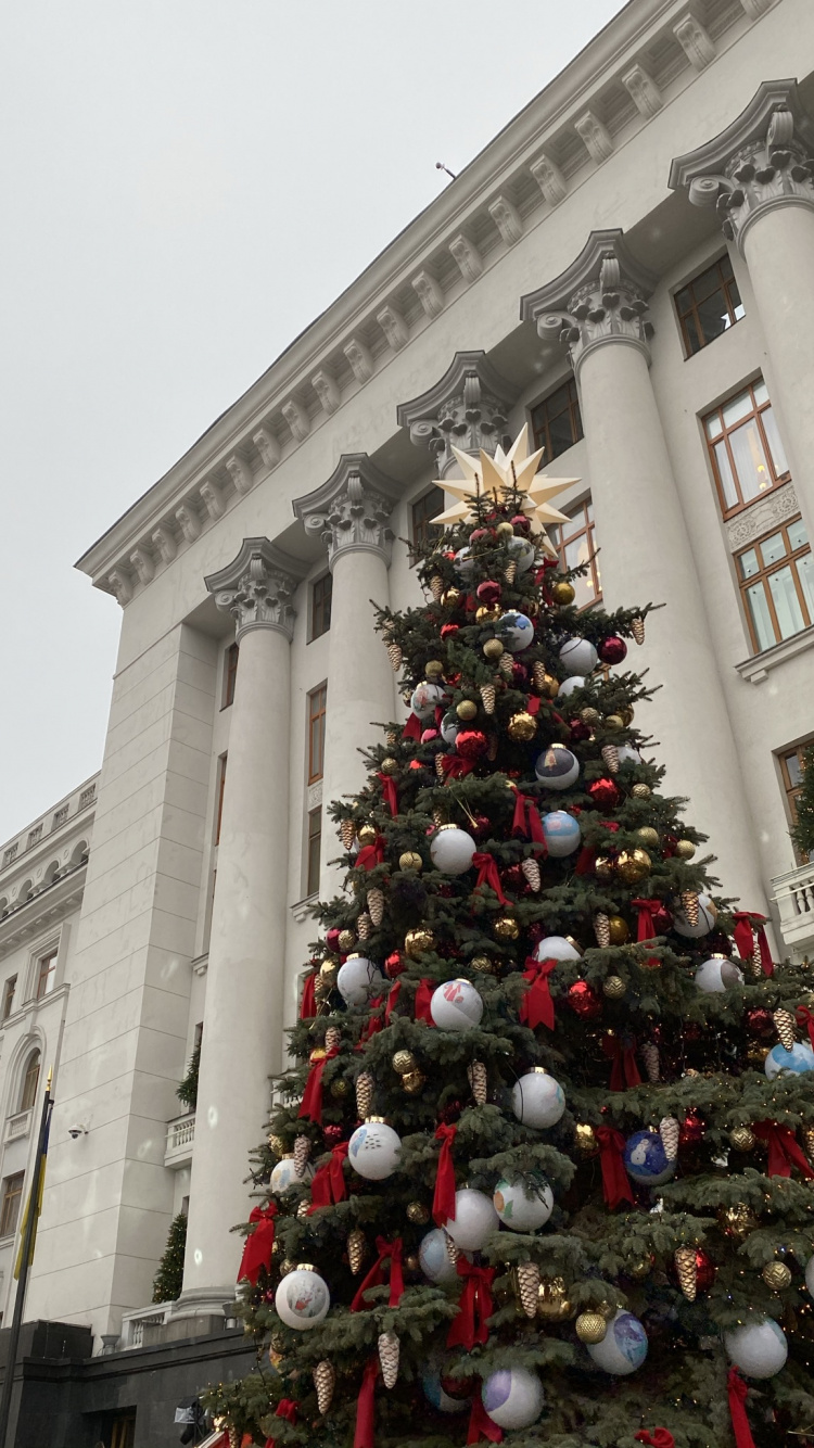 Обои елка, Рождественский день, дерево, Рождественские украшения, пихта в разрешении 750x1334