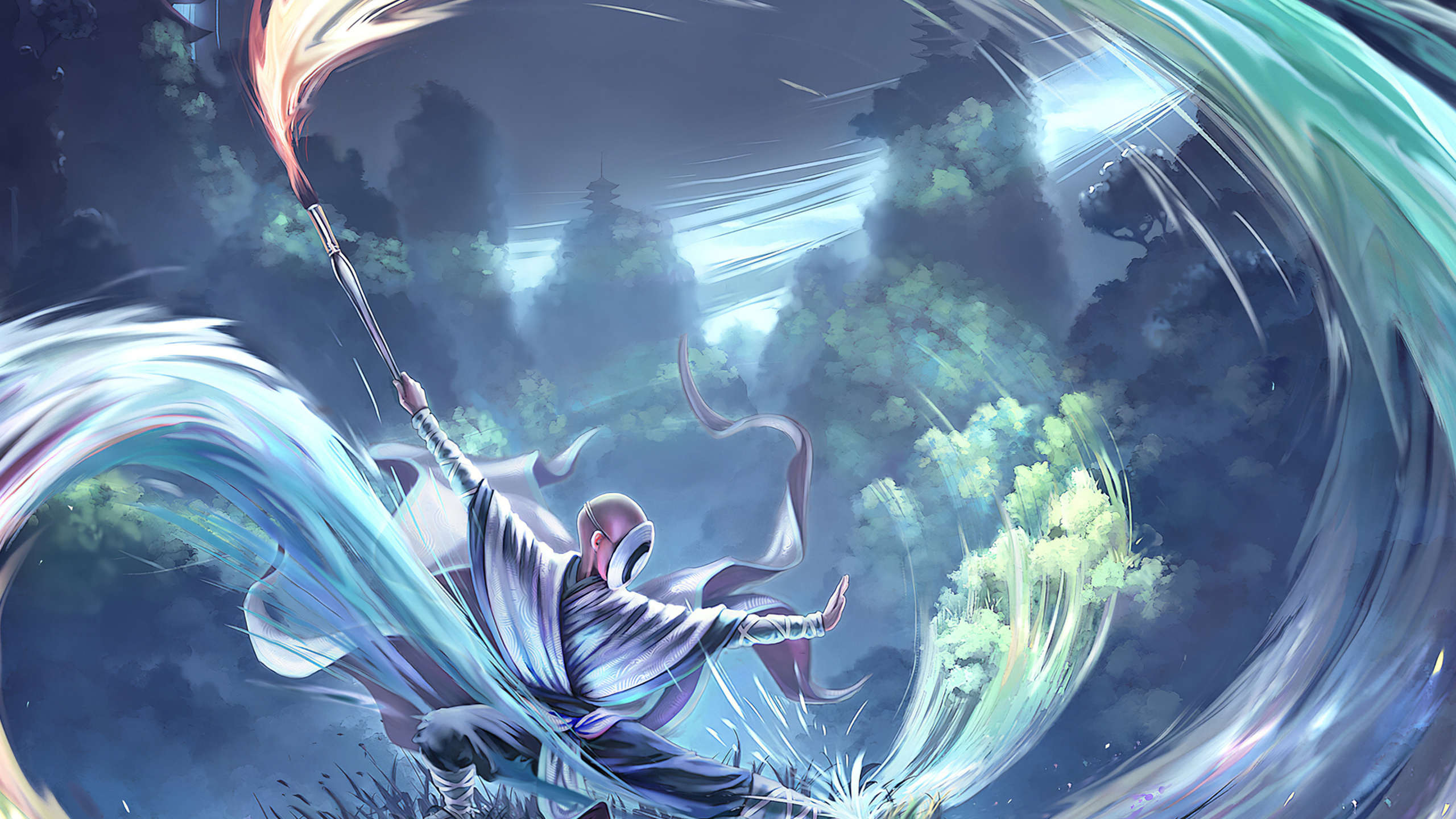 Обои мир, свет, природа, арт, живопись в разрешении 2560x1440