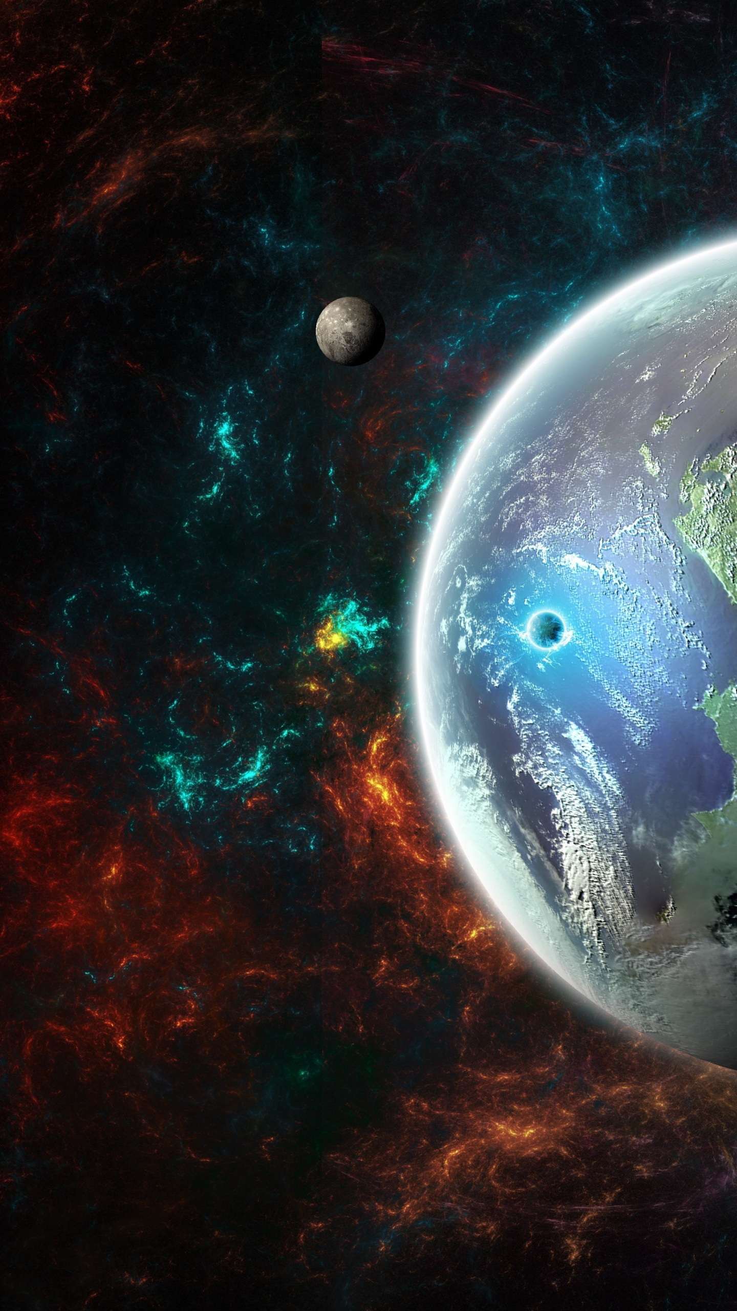 Обои планета, космическое пространство, астрономический объект, земля, космос в разрешении 1440x2560