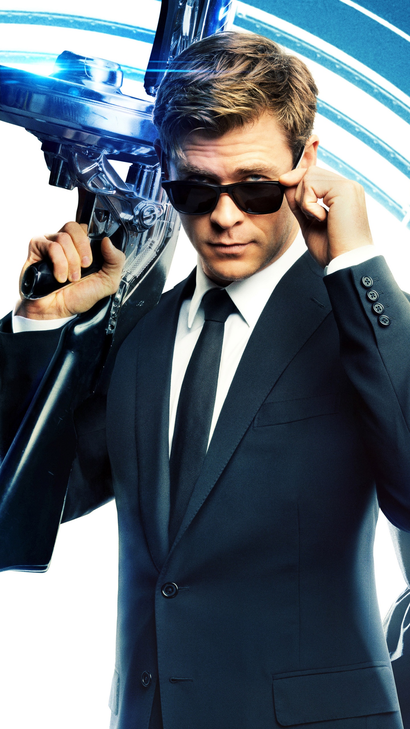 Обои Крис Хемсворт, Люди в Черном Международного, Тесса Томпсон, человек в черном, Ф Гэри Грей в разрешении 1440x2560