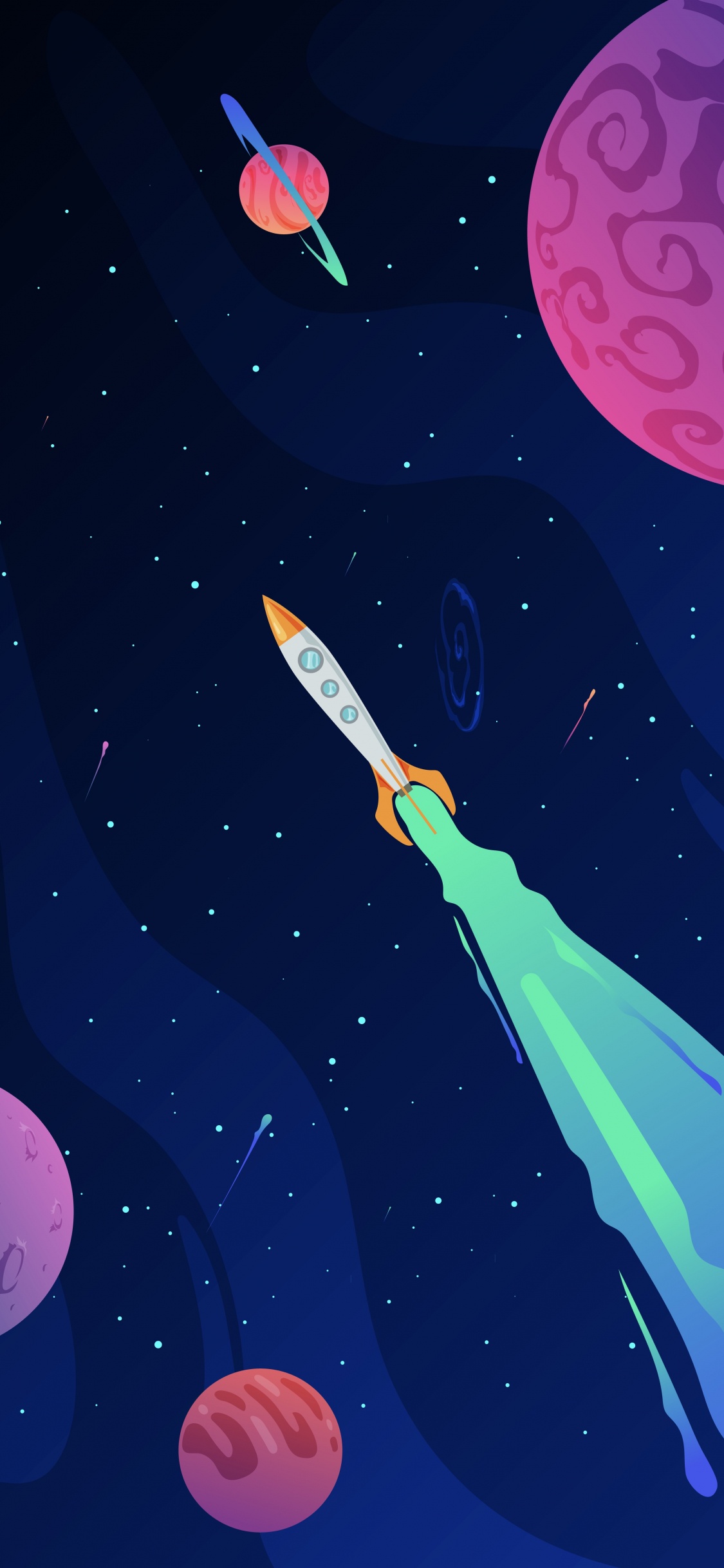 Обои космос, атмосфера, планета, мир, свет в разрешении 1125x2436