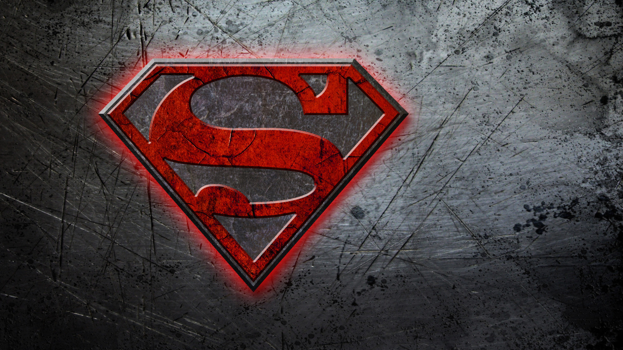 Обои Супермен, Логотип супермена, красный цвет, лого, Лига справедливости в разрешении 1280x720