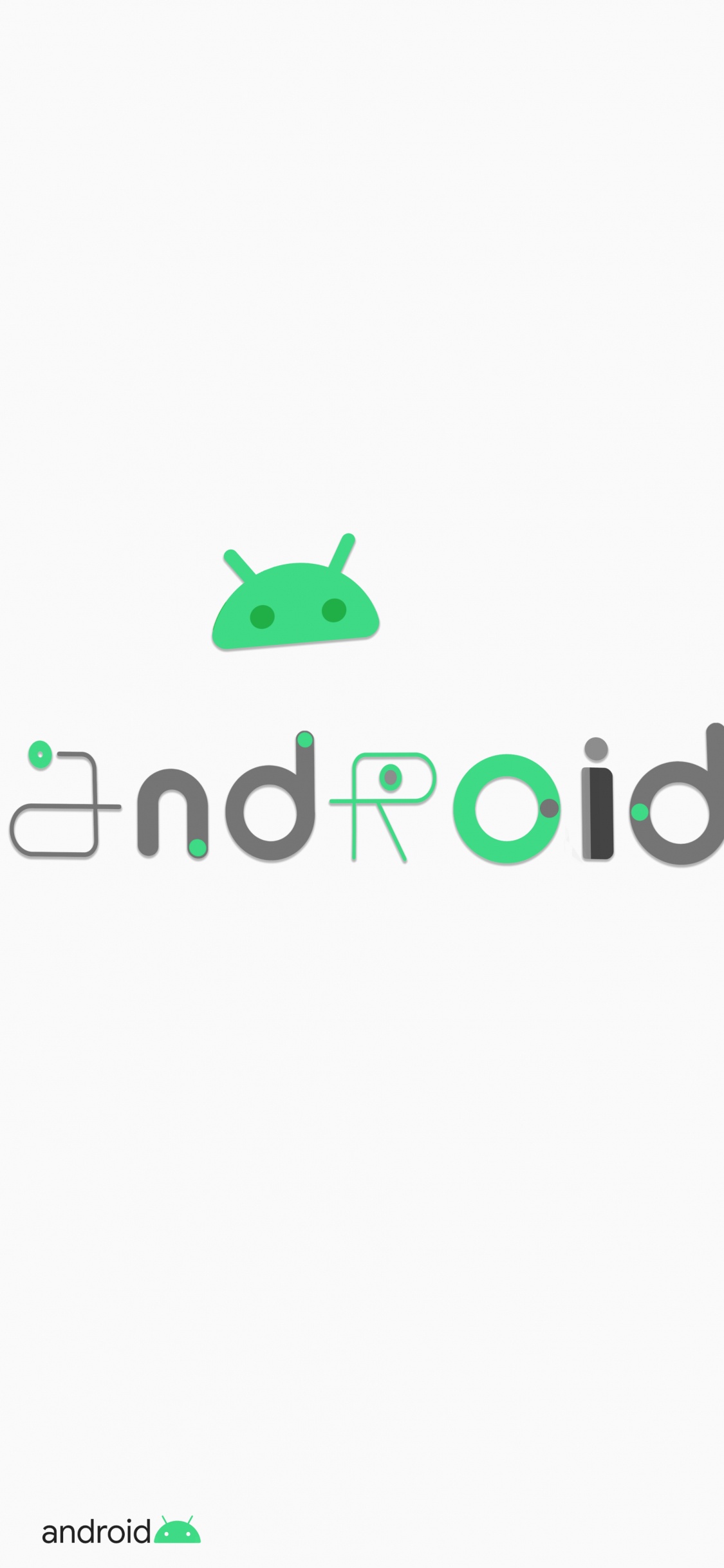 Обои андроид, Google, Google Pixel 4, графика, лого в разрешении 1125x2436