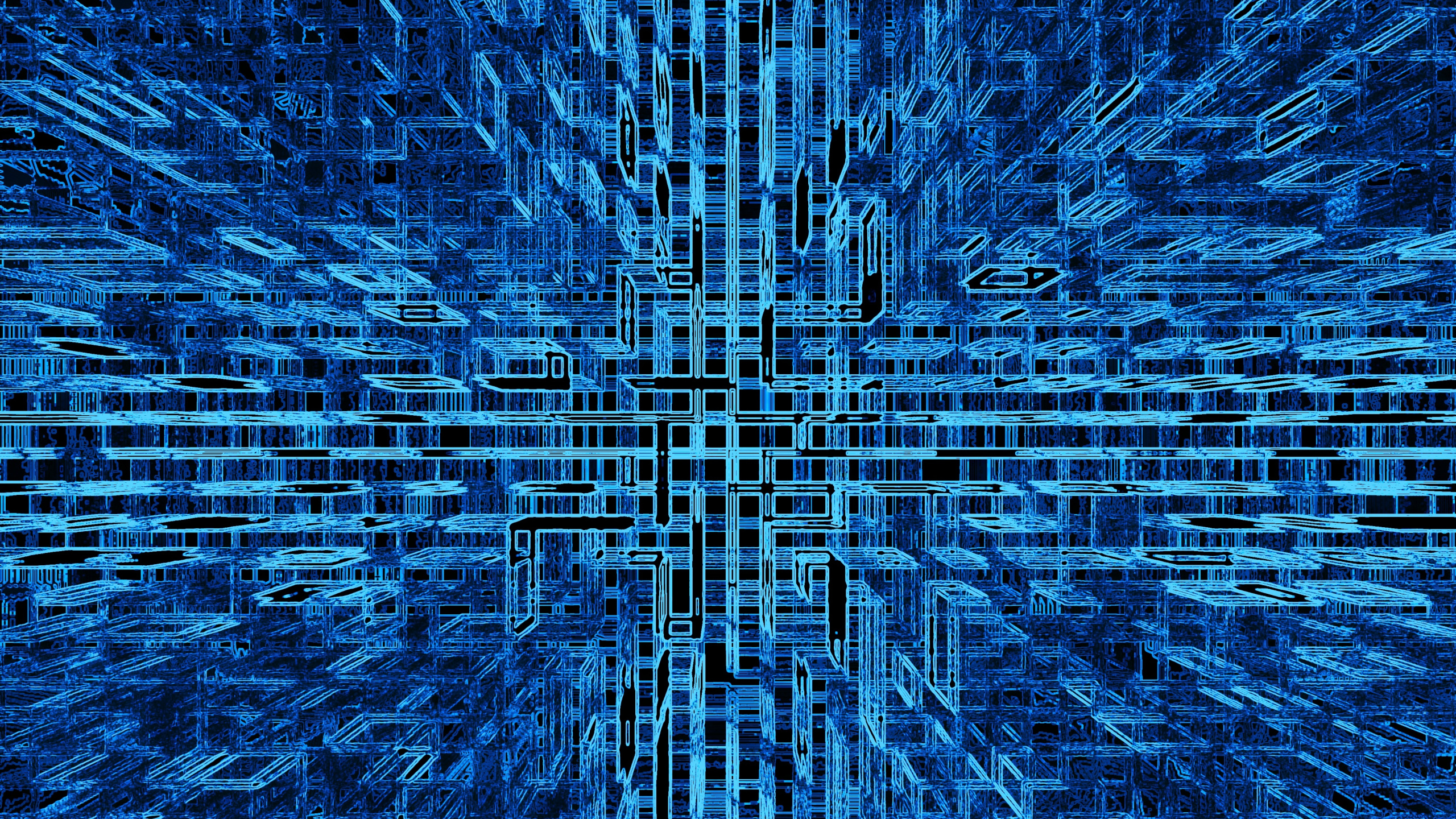 Обои текстура, синий, отражение, линия, симметрия в разрешении 2560x1440