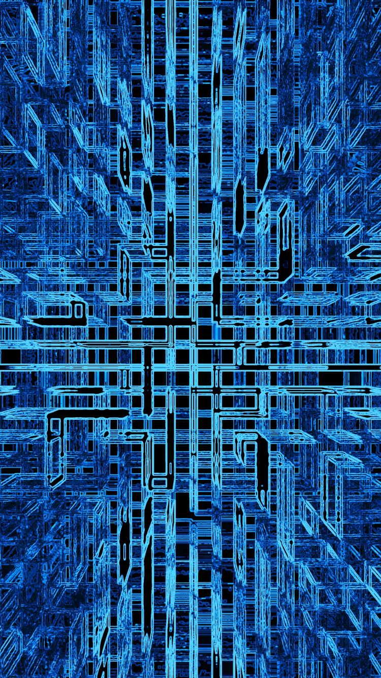 Обои текстура, синий, отражение, линия, симметрия в разрешении 750x1334