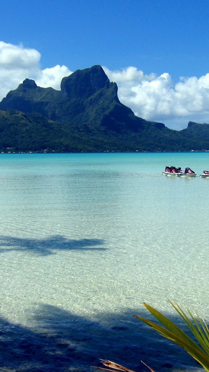 Обои Таити, природа, тропическая зона, прибрежные и океанические рельефы, борабора в разрешении 720x1280