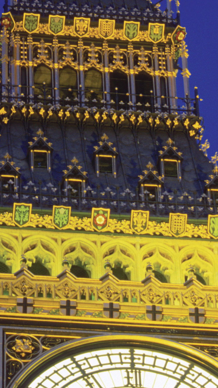 Обои Биг Бен, часовая башня, вышка, ориентир, архитектура в разрешении 750x1334