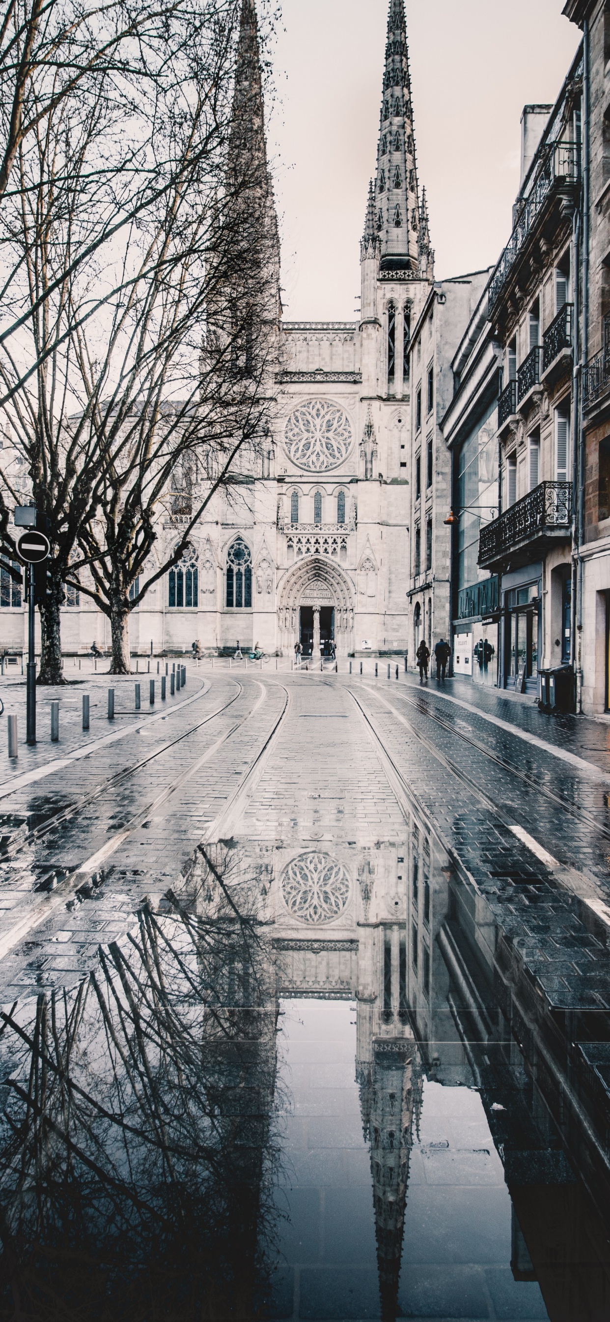 Обои архитектура, городок, улица, здание, город в разрешении 1242x2688