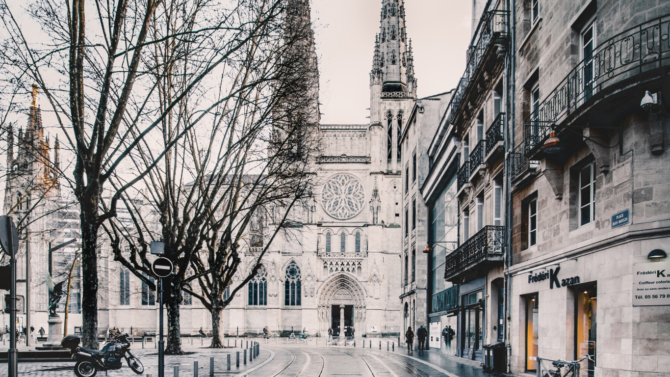 Обои архитектура, городок, улица, здание, город в разрешении 1366x768