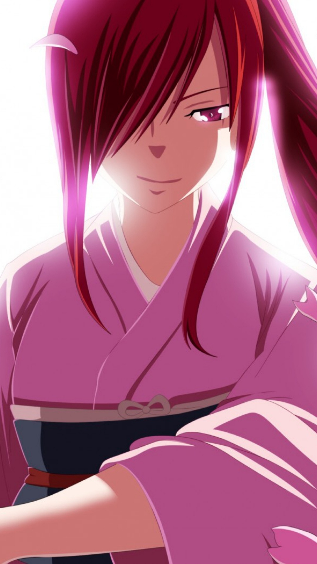 Обои эрза Скарлет, Нацу Драгнил, аниме, розовый, длинные волосы в разрешении 1080x1920