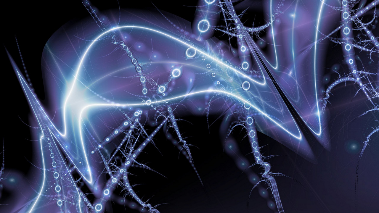 Обои Carahsoft, электрик, фрактальное искусство, свет, пурпур в разрешении 1280x720