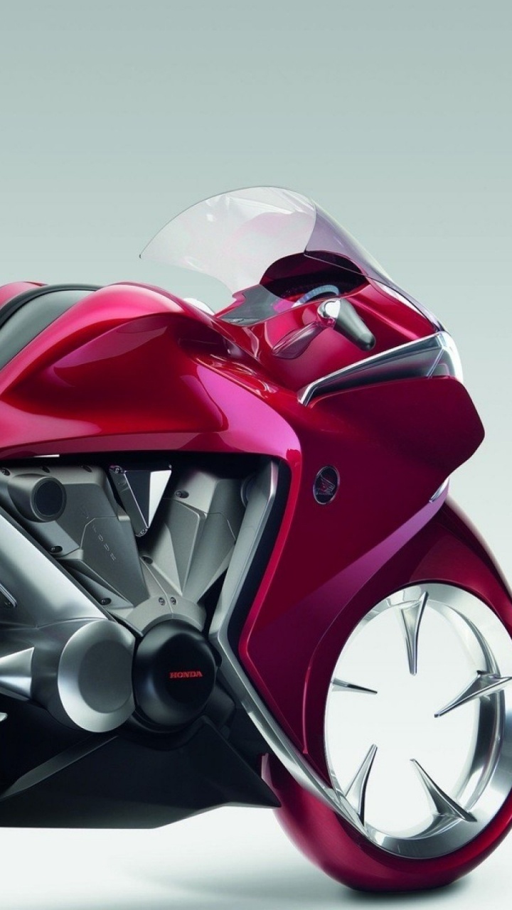 Обои Honda Motor Company, мотоцикл, спортивный мотоцикл, красный цвет, Обтекатель мотоцикла в разрешении 720x1280