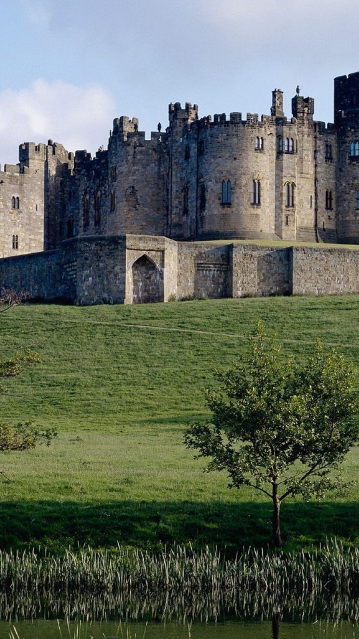 Обои Замок Алник, замок, фортификация, здание, средневековая архитектура в разрешении 720x1280