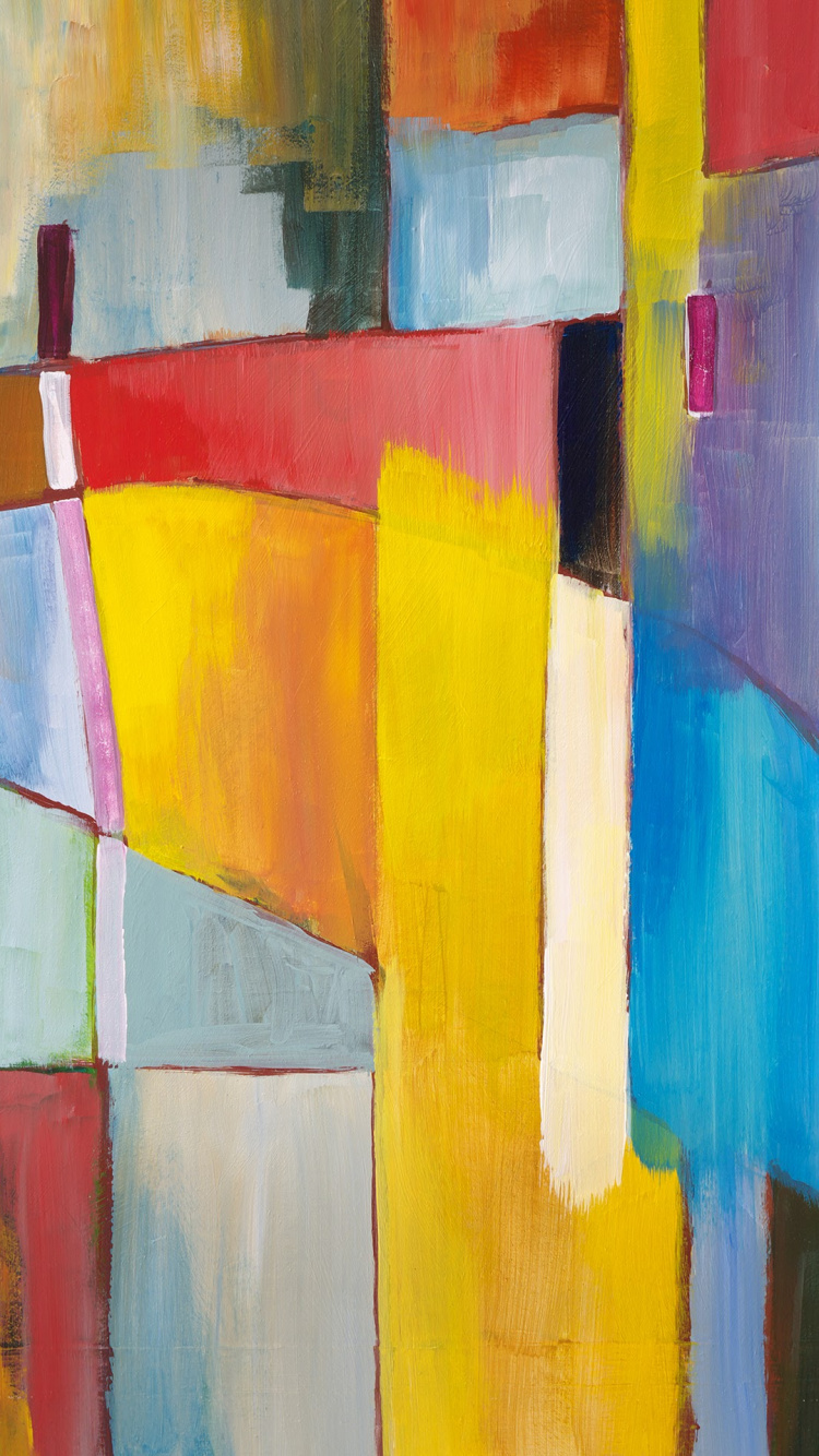 Обои Huawei, Huawei Honor 9, абстрактное искусство, живопись, холст в разрешении 750x1334