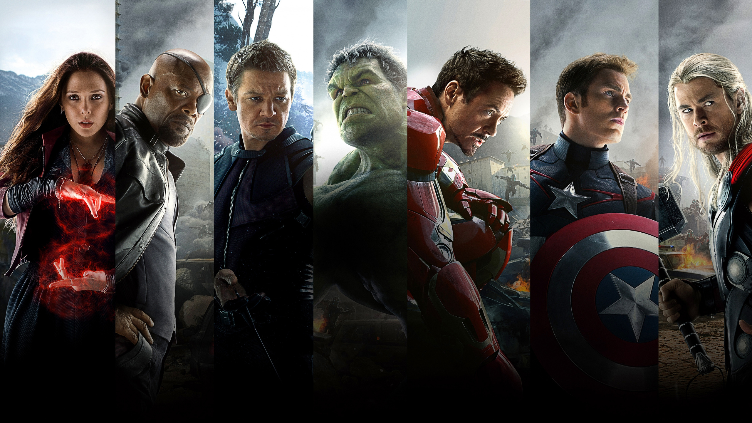 Обои Мстители эра альтрона, Мстители: Война бесконечности, мститель, Железный человек, героическая эпоха в разрешении 2560x1440