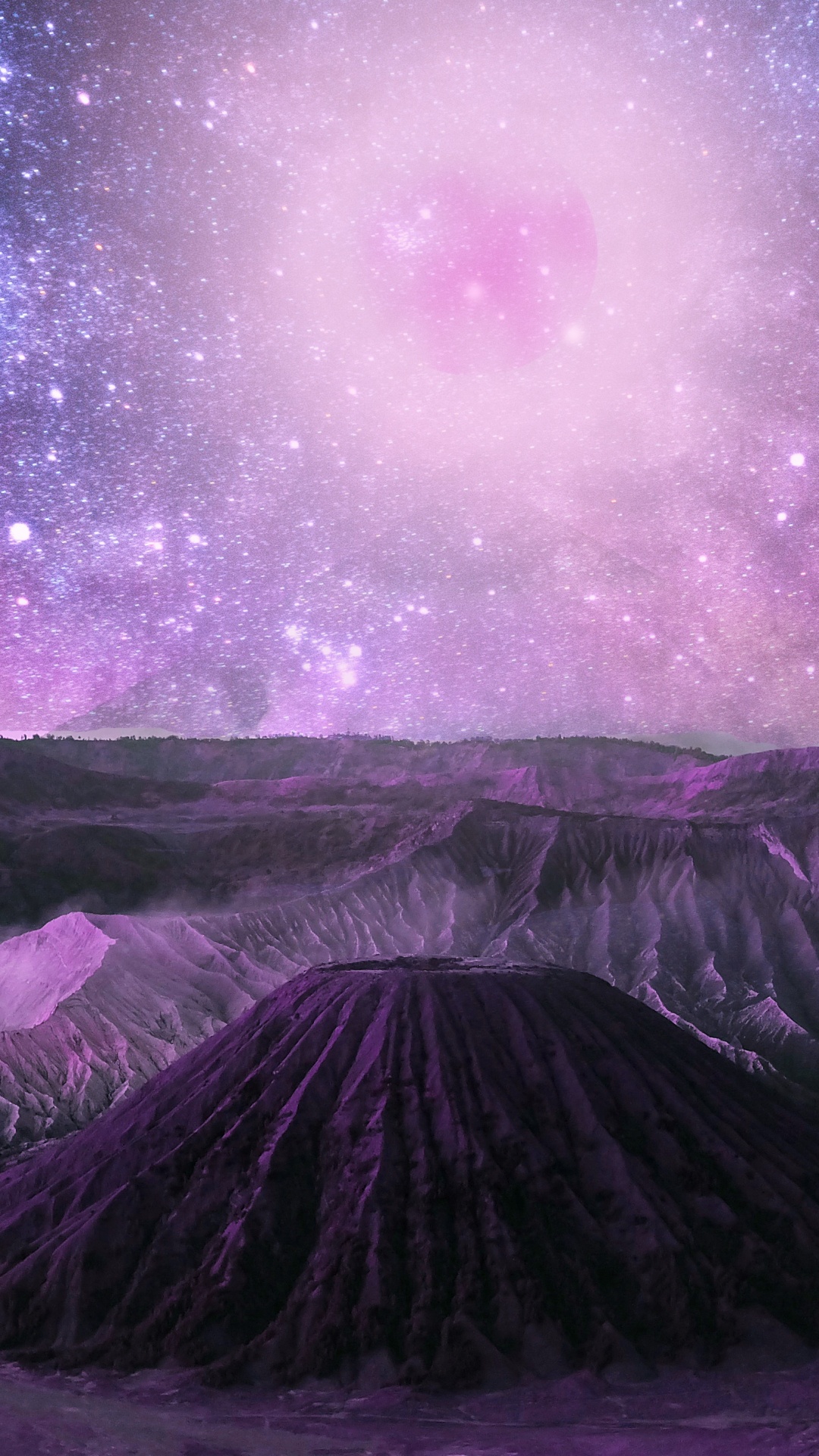 Обои природа, пурпур, Фиолетовый, атмосфера, астрономический объект в разрешении 1080x1920