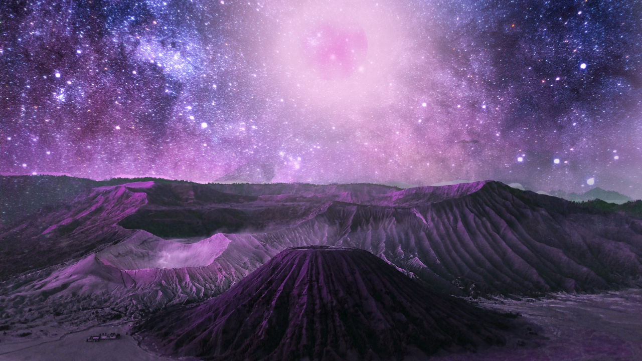 Обои природа, пурпур, Фиолетовый, атмосфера, астрономический объект в разрешении 1280x720