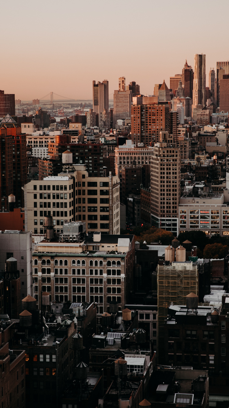 Обои небоскреб, городской пейзаж, город, метрополия, городской район в разрешении 750x1334