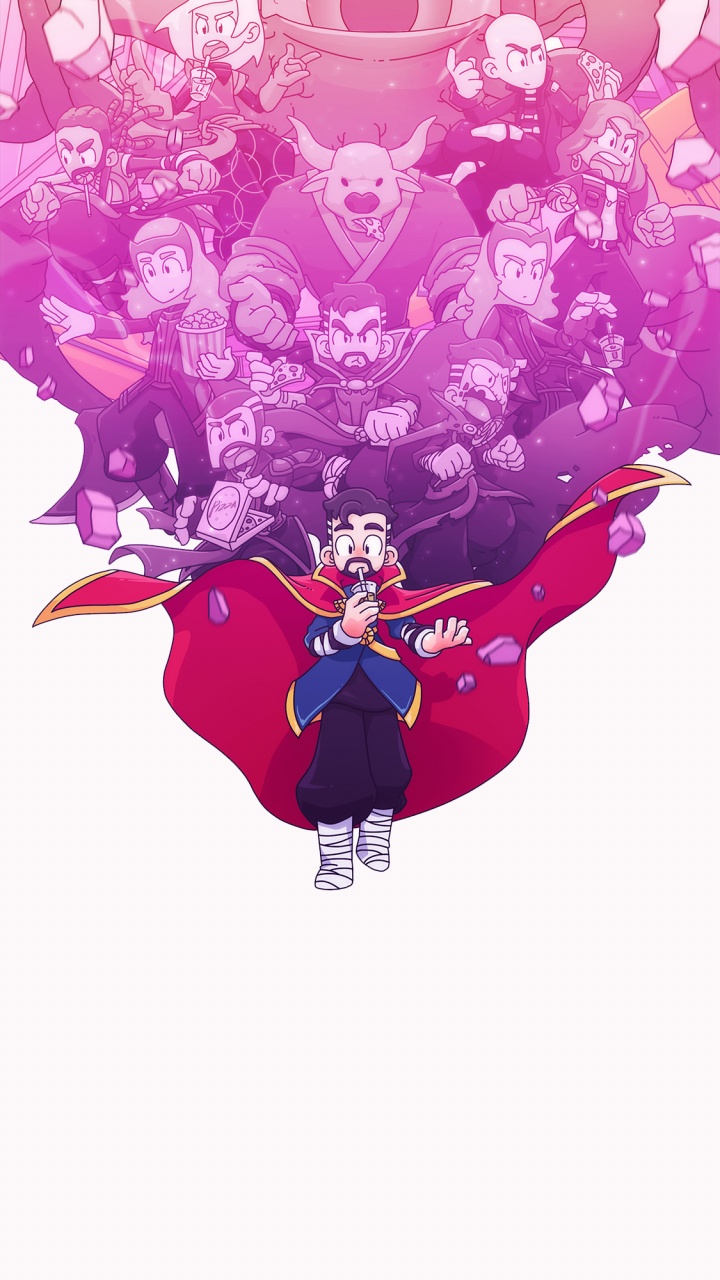 Обои доктор странный фанат, америка чавес, иллюстрация, арт, фан арт в разрешении 720x1280