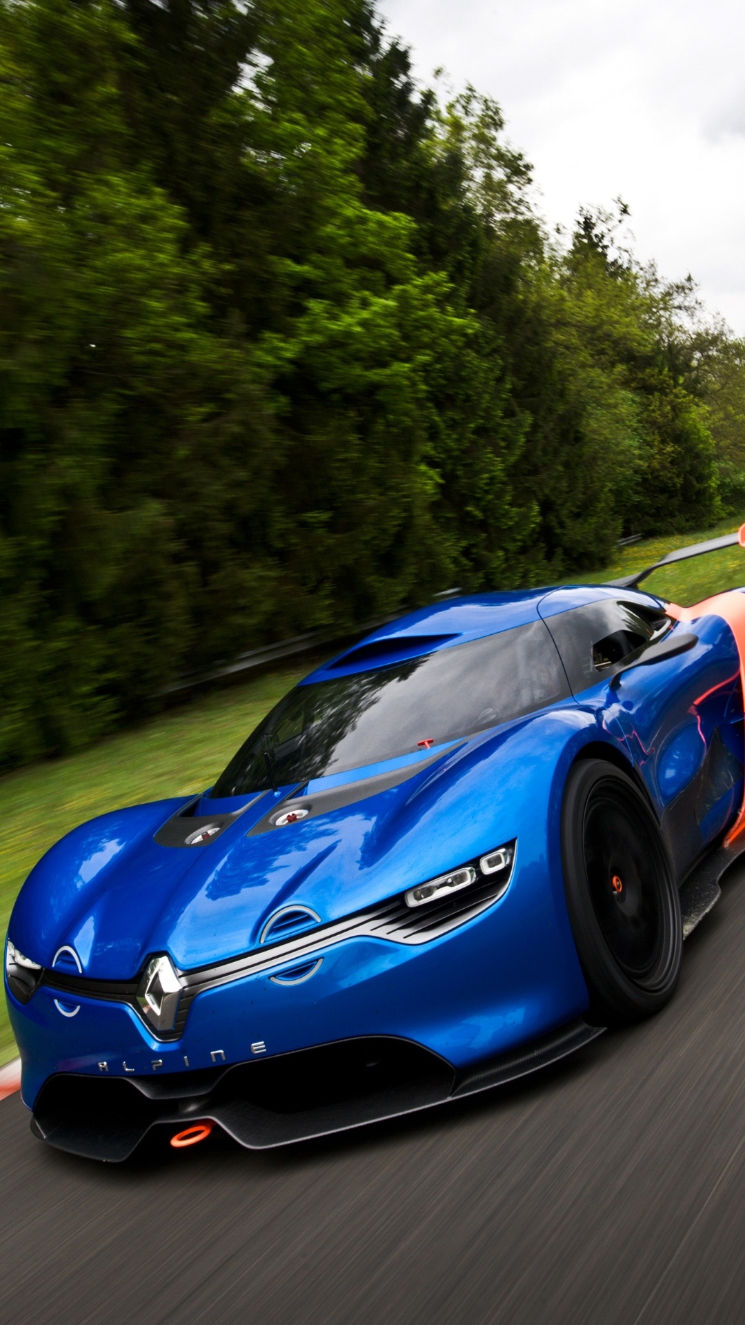 Обои 2012 renault alpine a110 50 концепт, Альпийских A110-50, альпийские автомобили, Renault Group, высокогорье в разрешении 1080x1920