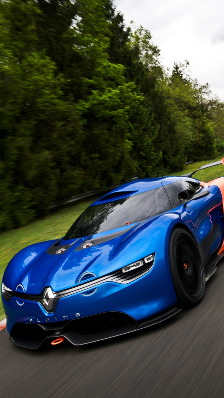 Обои 2012 renault alpine a110 50 концепт, Альпийских A110-50, альпийские автомобили, Renault Group, высокогорье в разрешении 750x1334