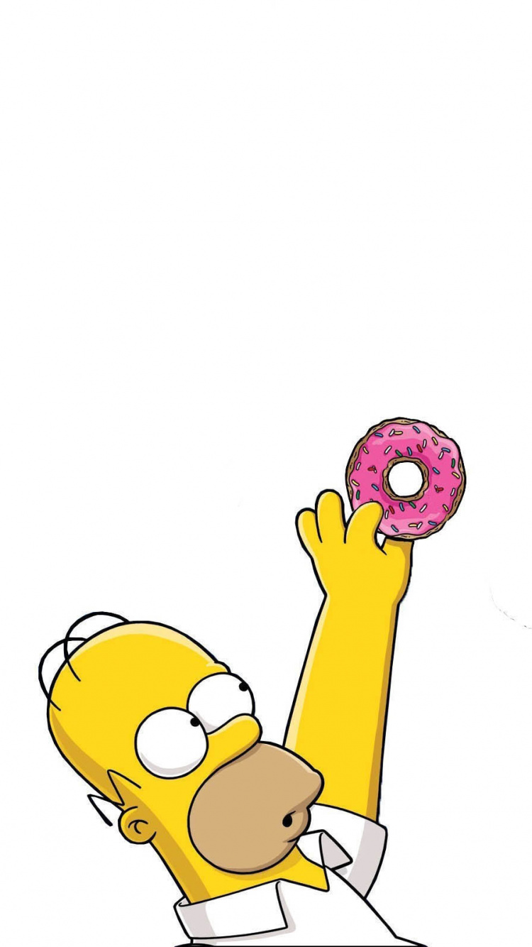 Обои Барт Симпсон, Гомер Симпсон, Мардж Симпсон, мультфильм, желтый в разрешении 750x1334