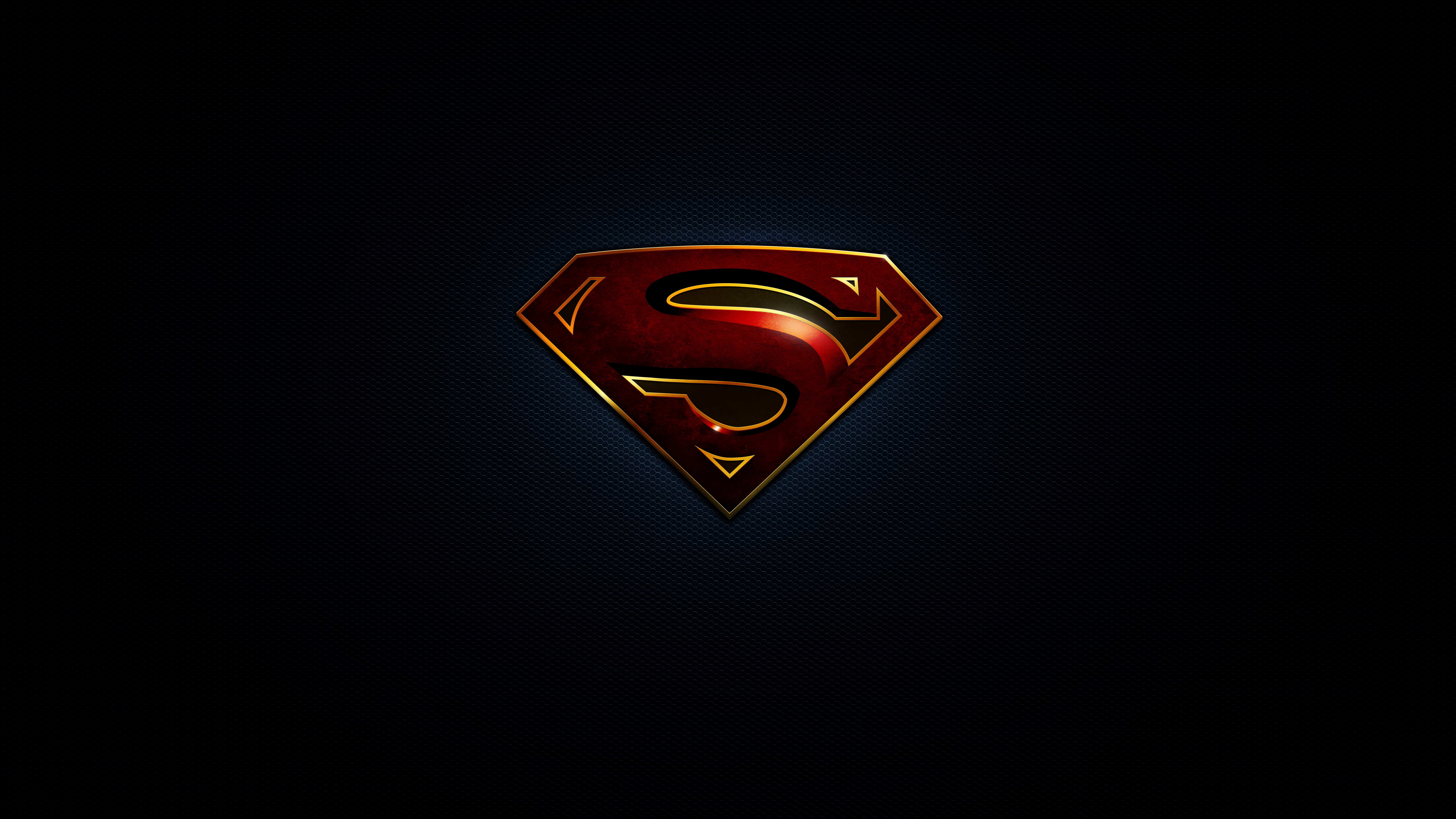 Обои Супермен, лого, Логотип супермена, супергерой, графика в разрешении 7680x4320