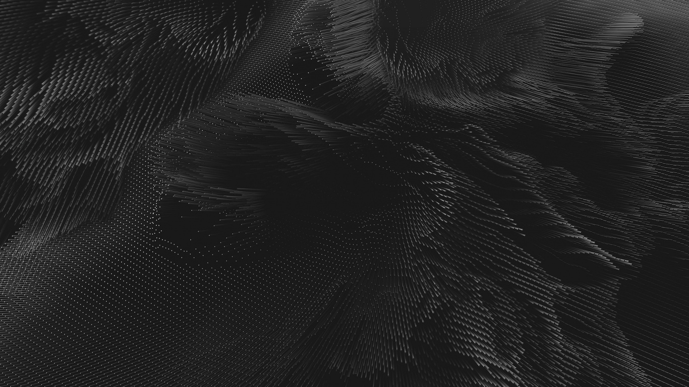 Обои черный и белый, монохромный, черный, узор, темнота в разрешении 1366x768