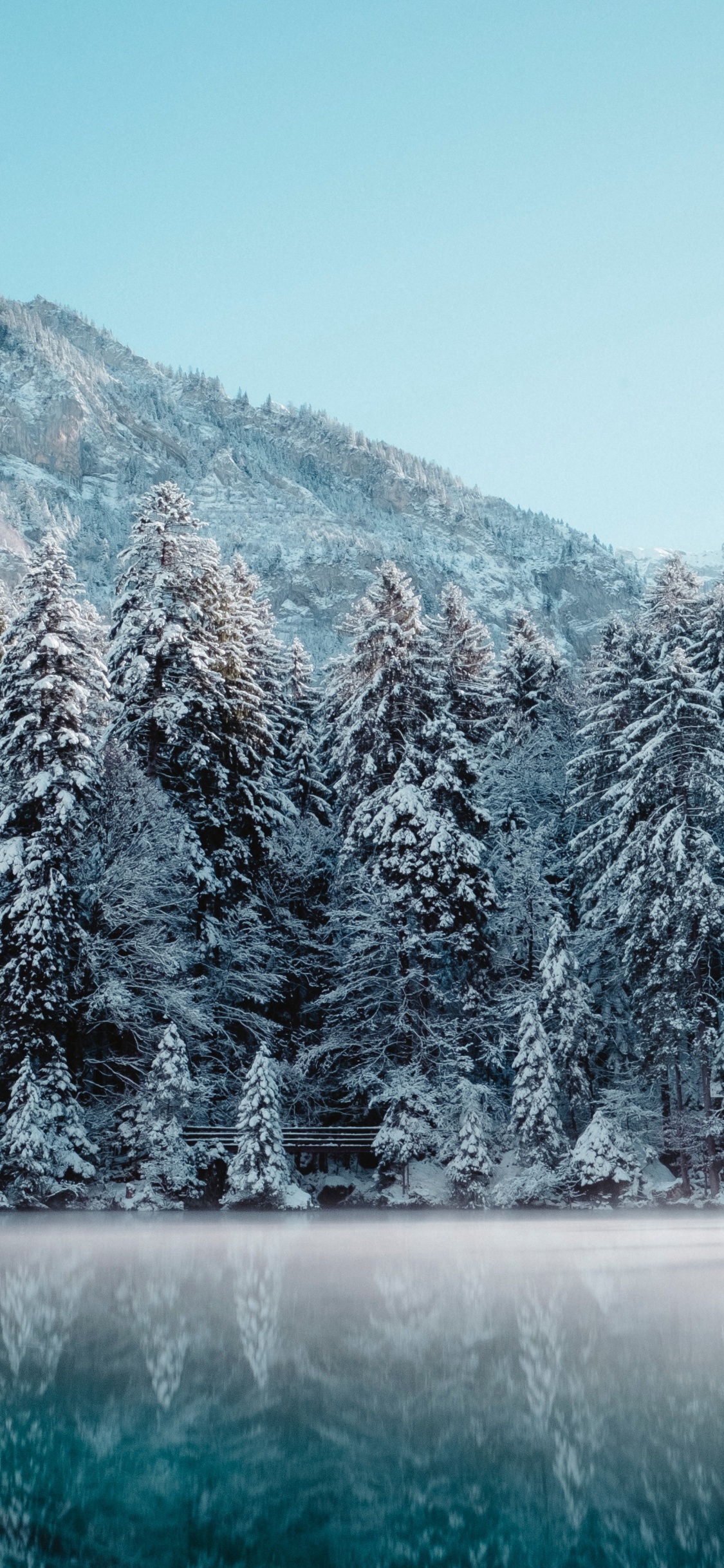 Обои Швейцария зимой, зима, снег, зимние виды спорта, природный ландшафт в разрешении 1125x2436
