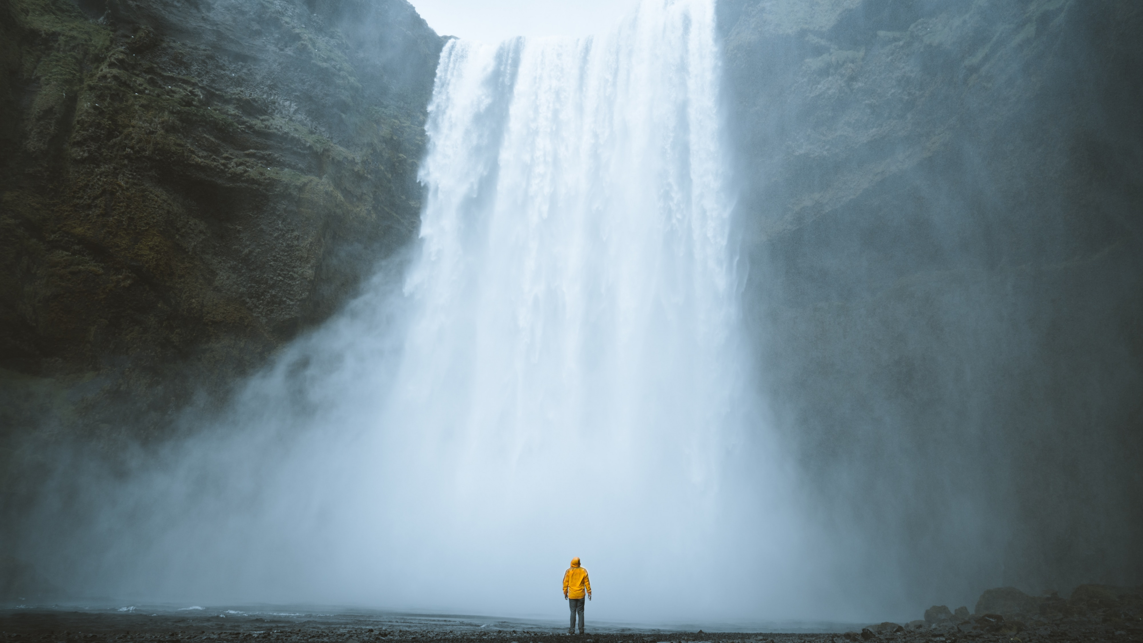 Обои водопад, гидроресурсы, вода, водоток, водные элементы в разрешении 3840x2160