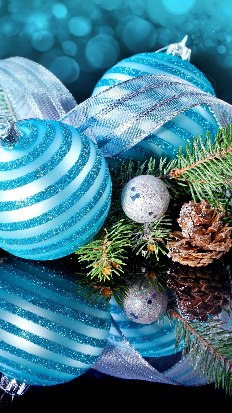 Обои Рождественский день, Рождественские украшения, Новый год, елка, дерево в разрешении 750x1334