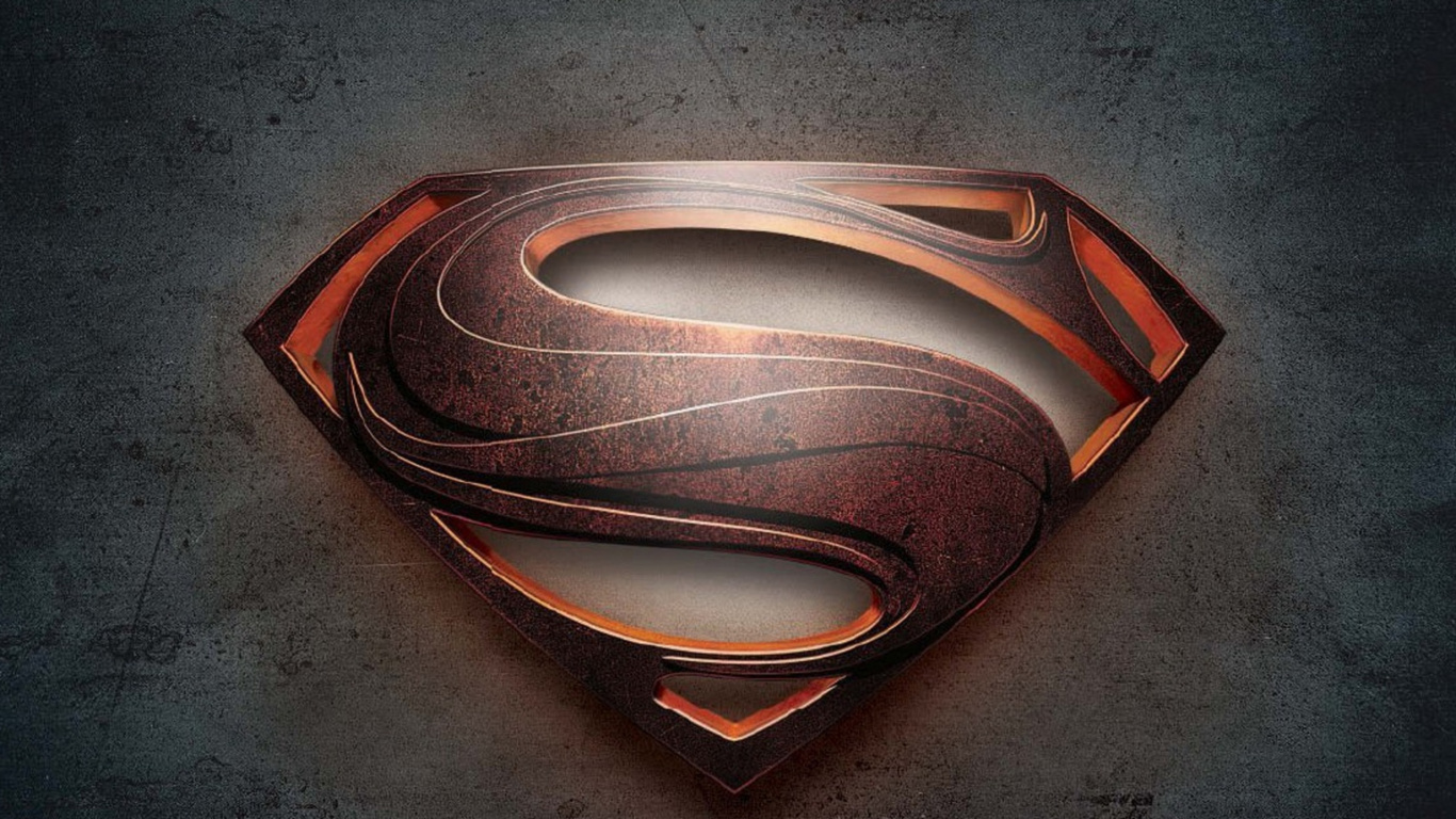 Обои Супермен, Логотип супермена, графика, лого, Новый Супер-Человек в разрешении 1366x768