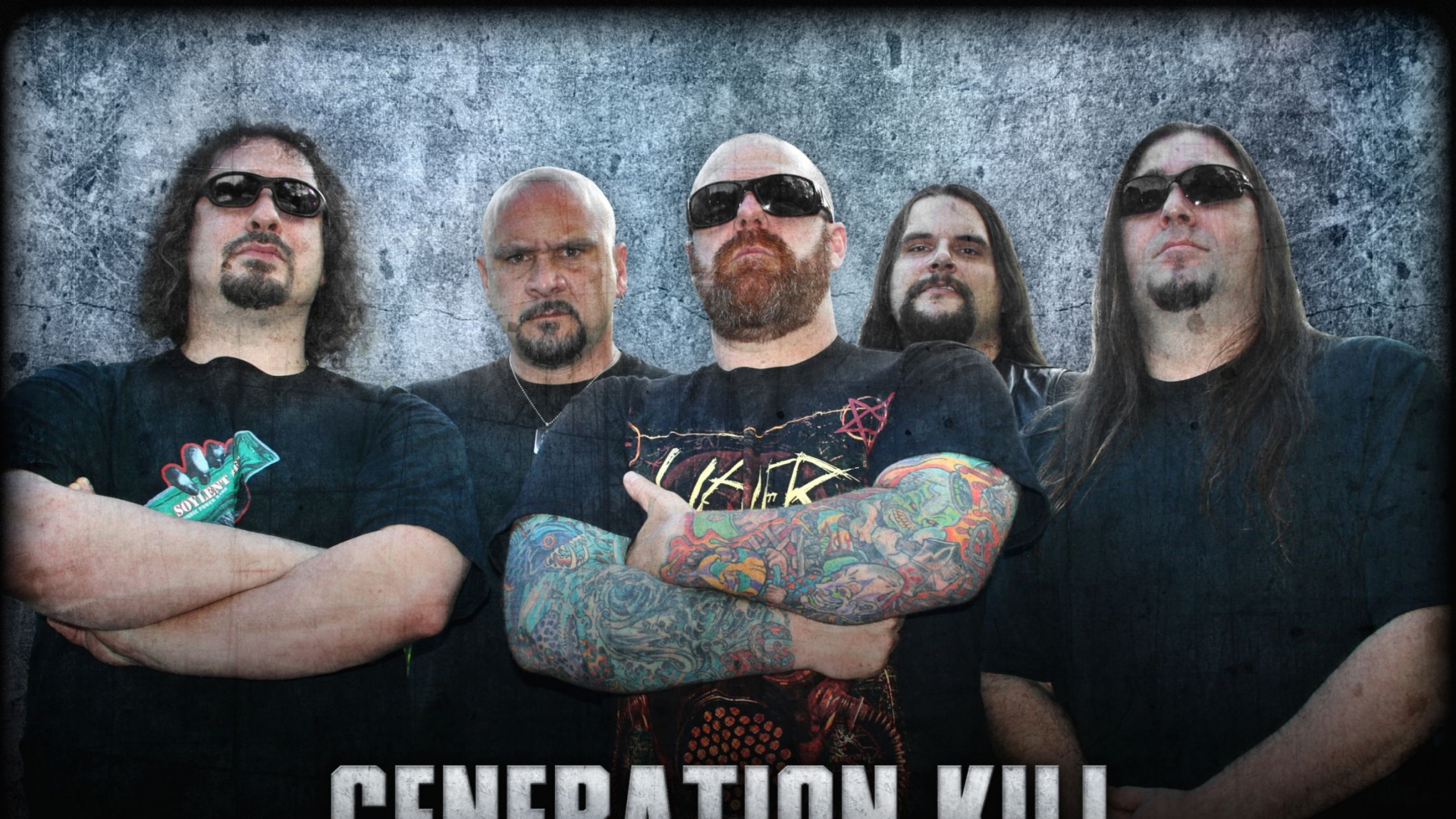 Обои поколение убийц, Красный белый и крови, трэш, тяжелый металл, борода в разрешении 1920x1080