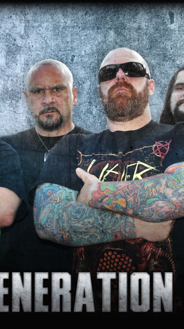 Обои поколение убийц, Красный белый и крови, трэш, тяжелый металл, борода в разрешении 750x1334