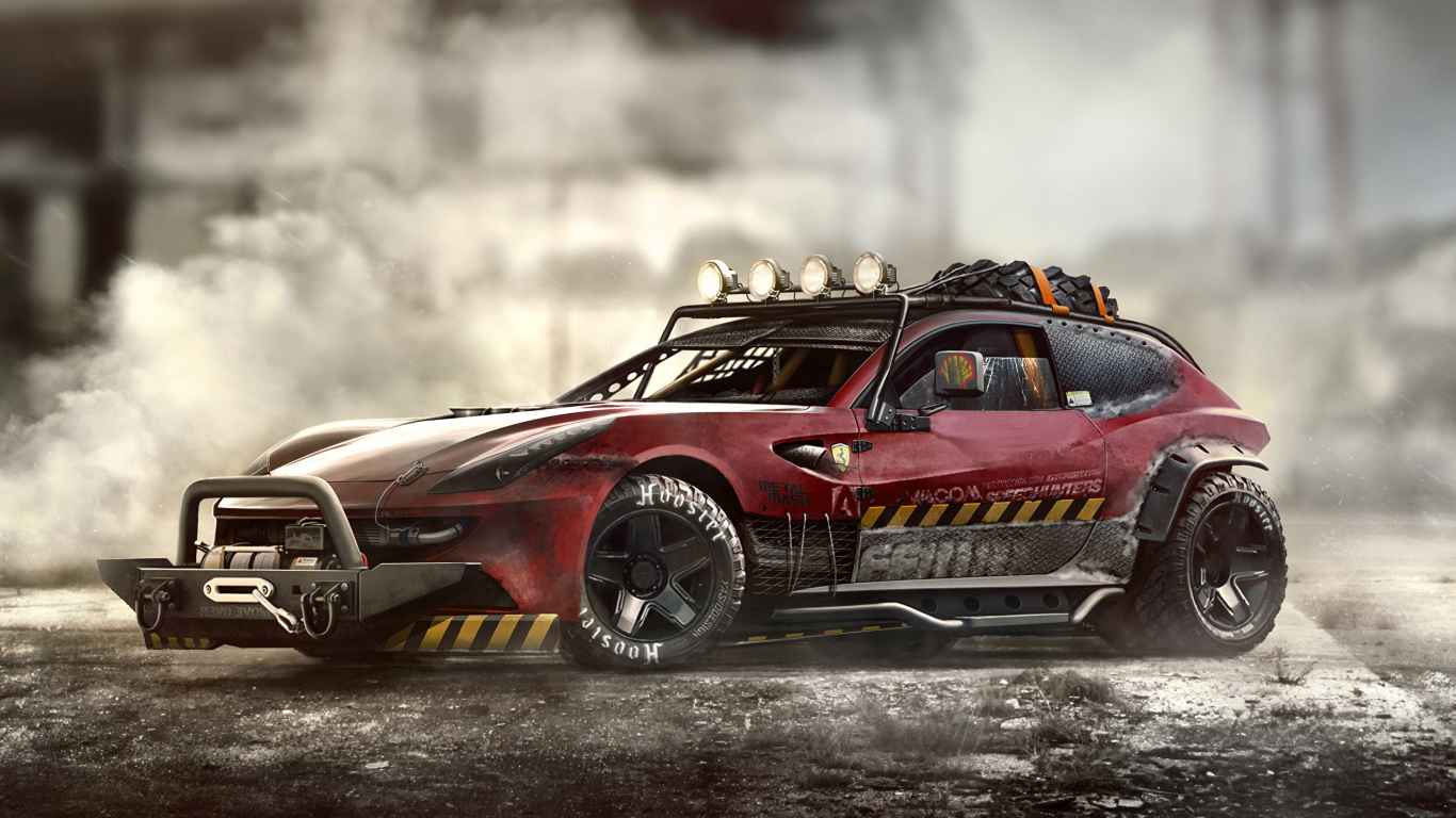 Обои авто, спорткар, Феррари ФФ, гоночный автомобиль, Ferrari в разрешении 1366x768