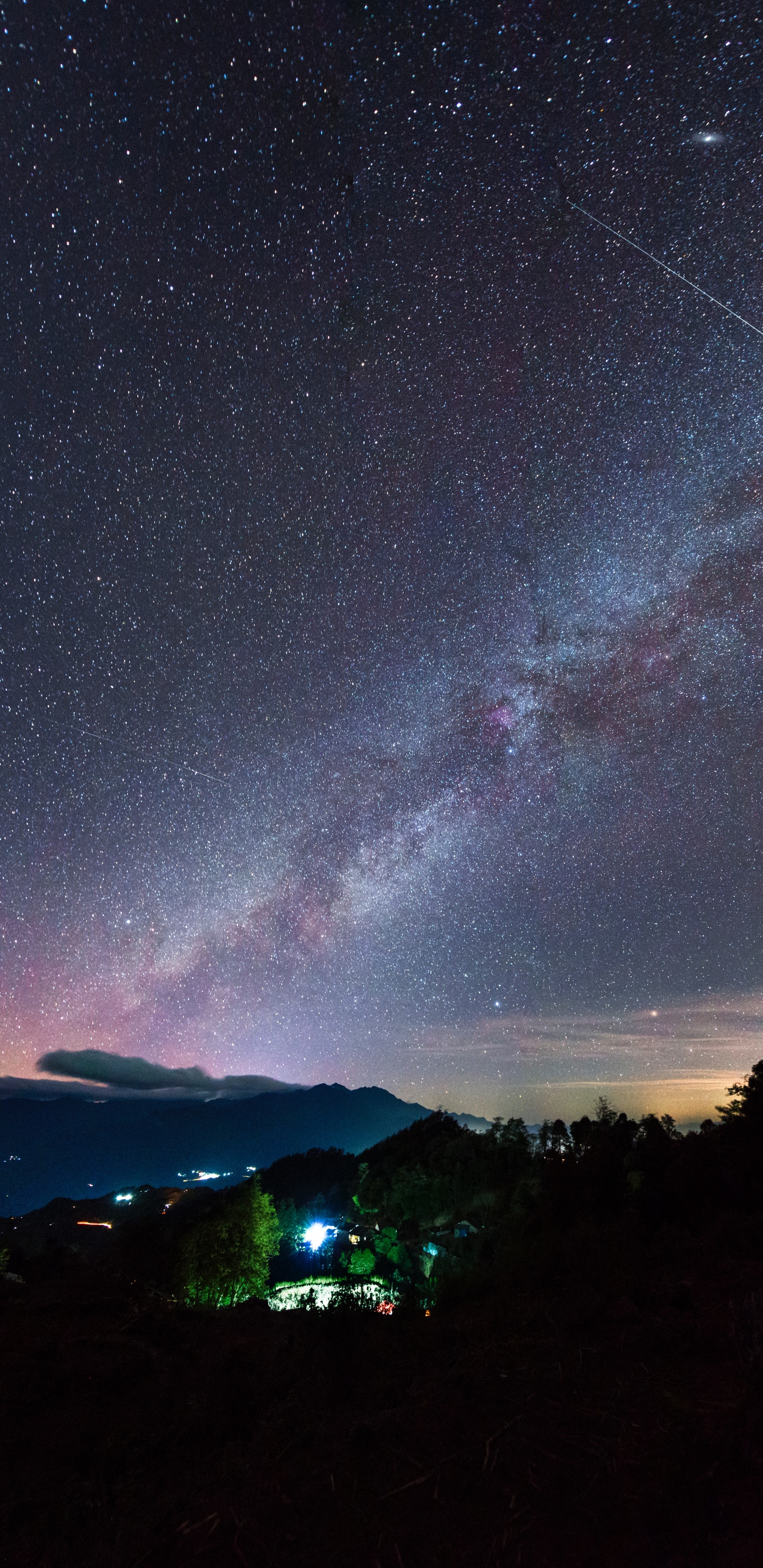 Обои звезда, ночь, атмосфера, облако, Астрономия в разрешении 1440x2960