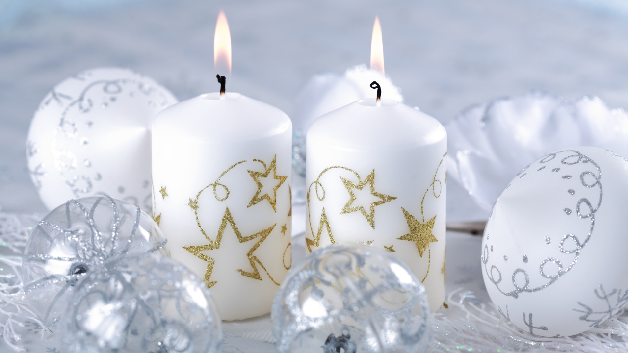 Обои Рождественский день, свеча, освещение, Единство свеча, рождественский орнамент в разрешении 1280x720