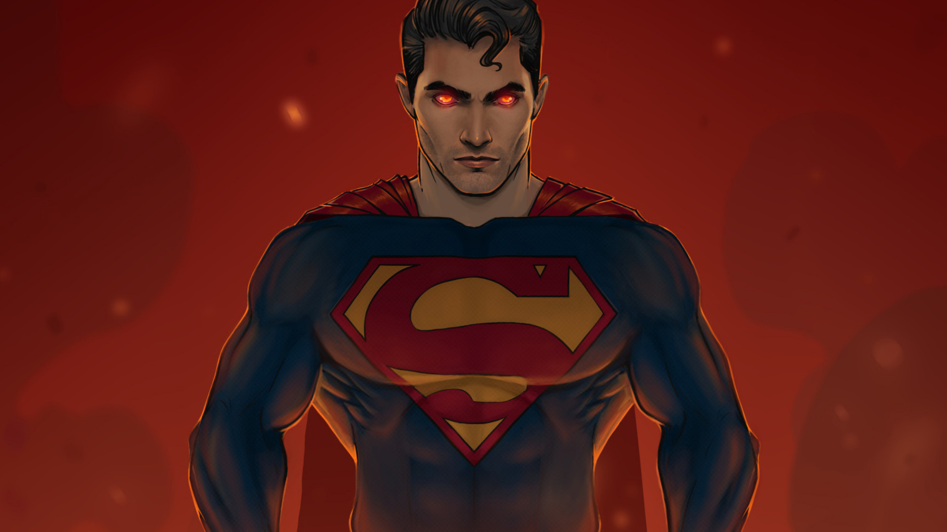 Обои Тайлер Hoechlin, Супермен, супергерл, арт, супергерой в разрешении 1920x1080