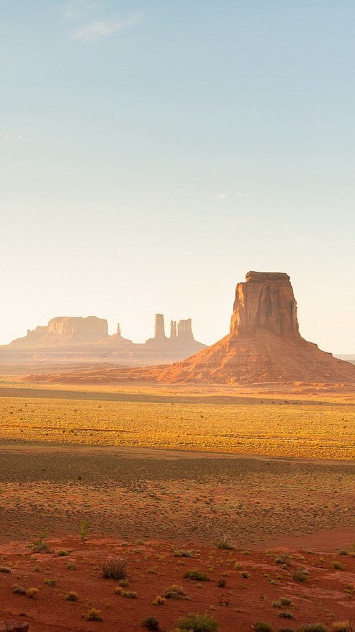 Обои долина монументов, бьютт, горный рельеф, пустыня, бесплодные земли в разрешении 720x1280