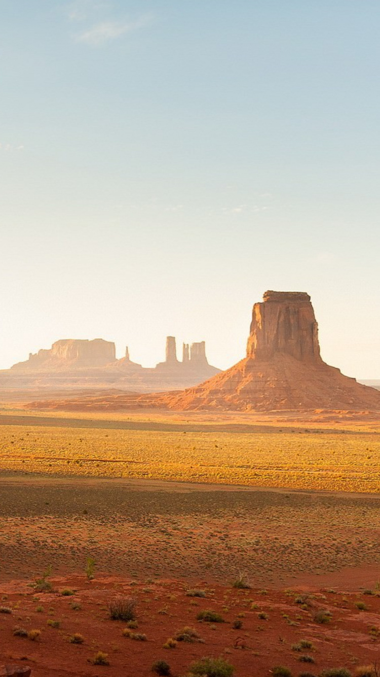 Обои долина монументов, бьютт, горный рельеф, пустыня, бесплодные земли в разрешении 750x1334