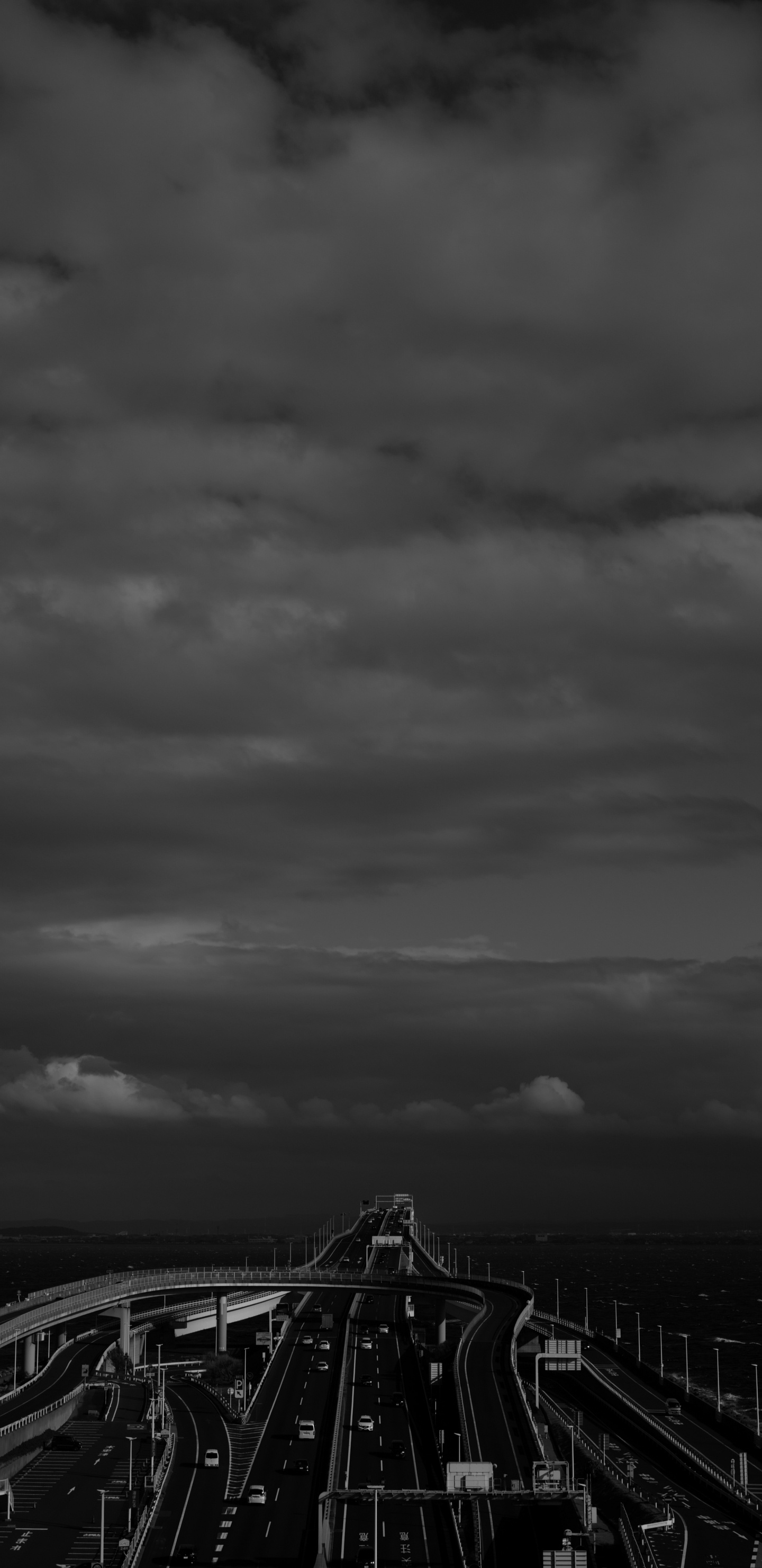 Обои черный и белый, черный, белые, облако, монохромный в разрешении 1440x2960