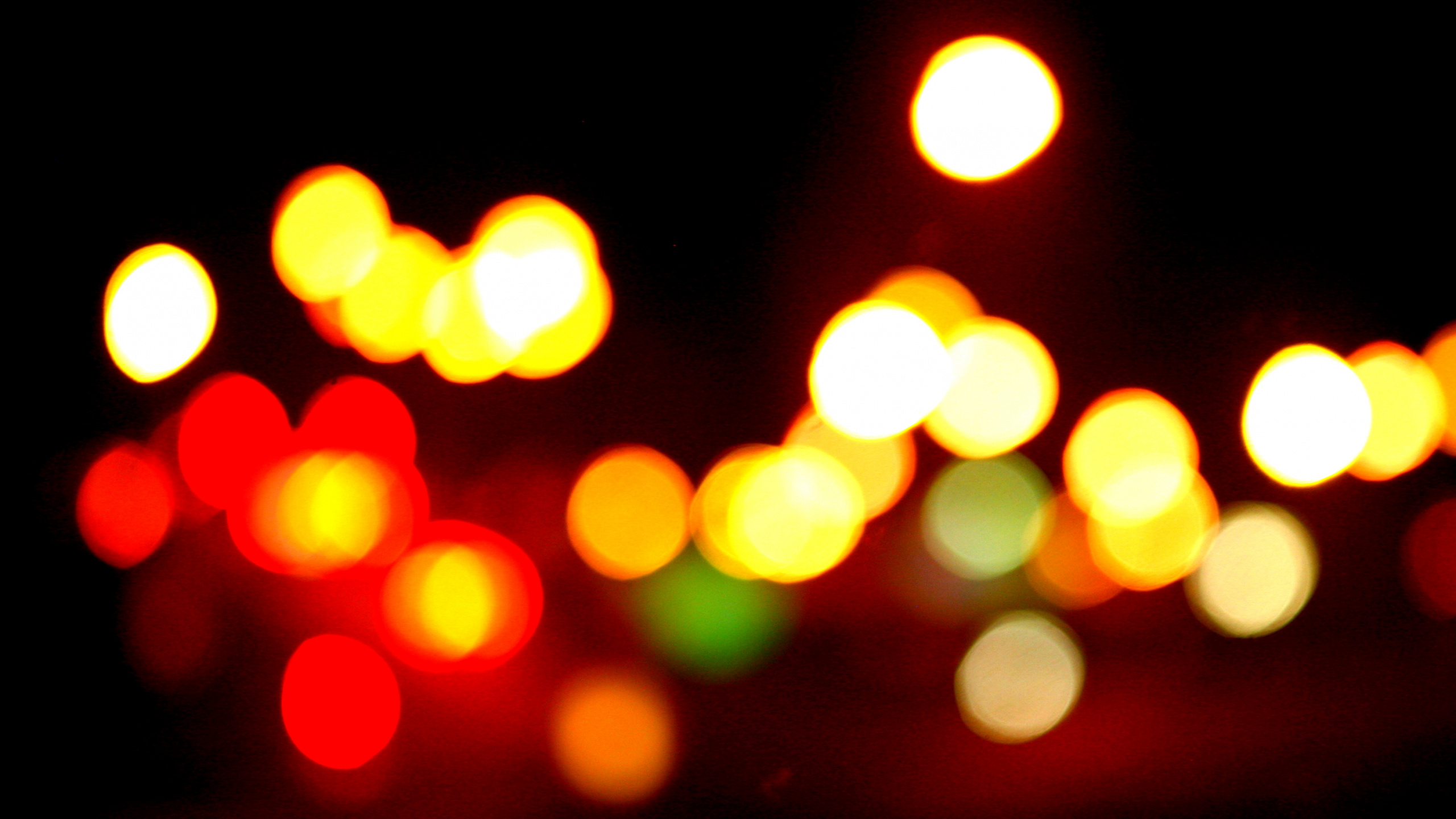 Обои боке, ночь, свет, освещение, темнота в разрешении 2560x1440