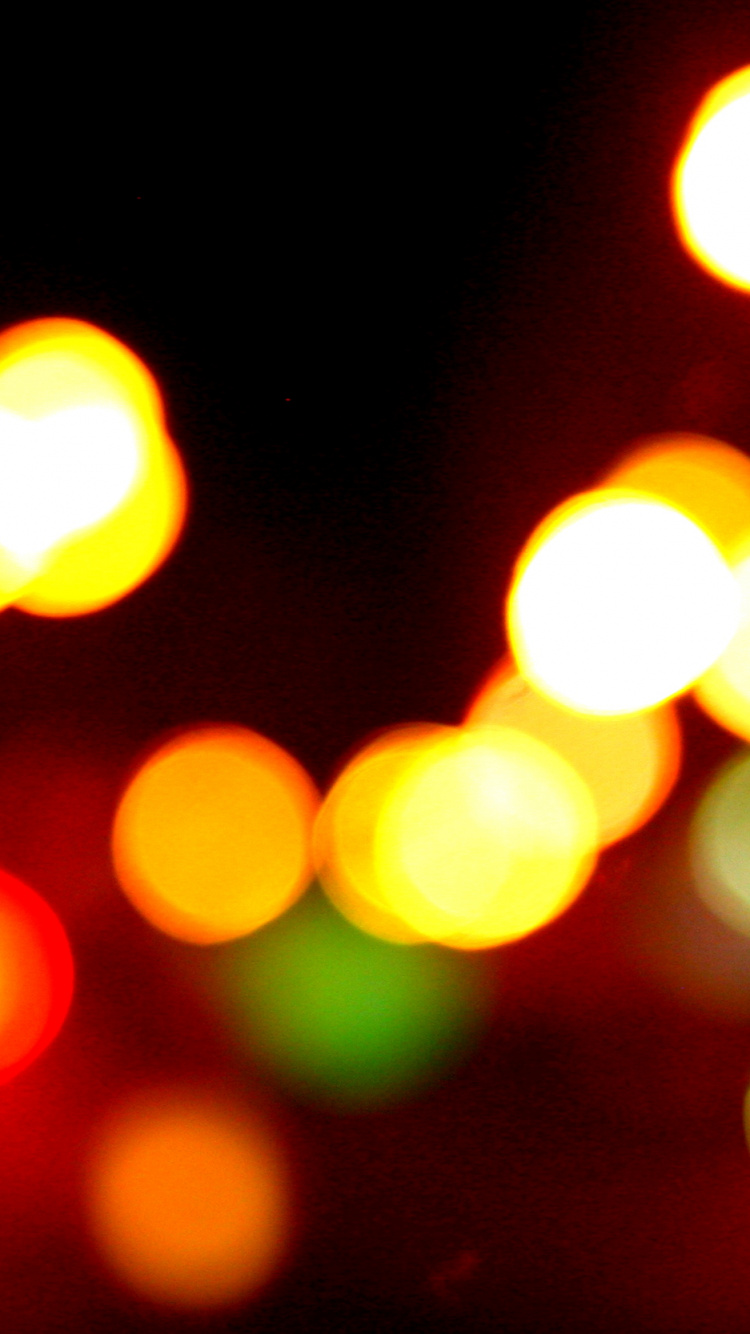 Обои боке, ночь, свет, освещение, темнота в разрешении 750x1334
