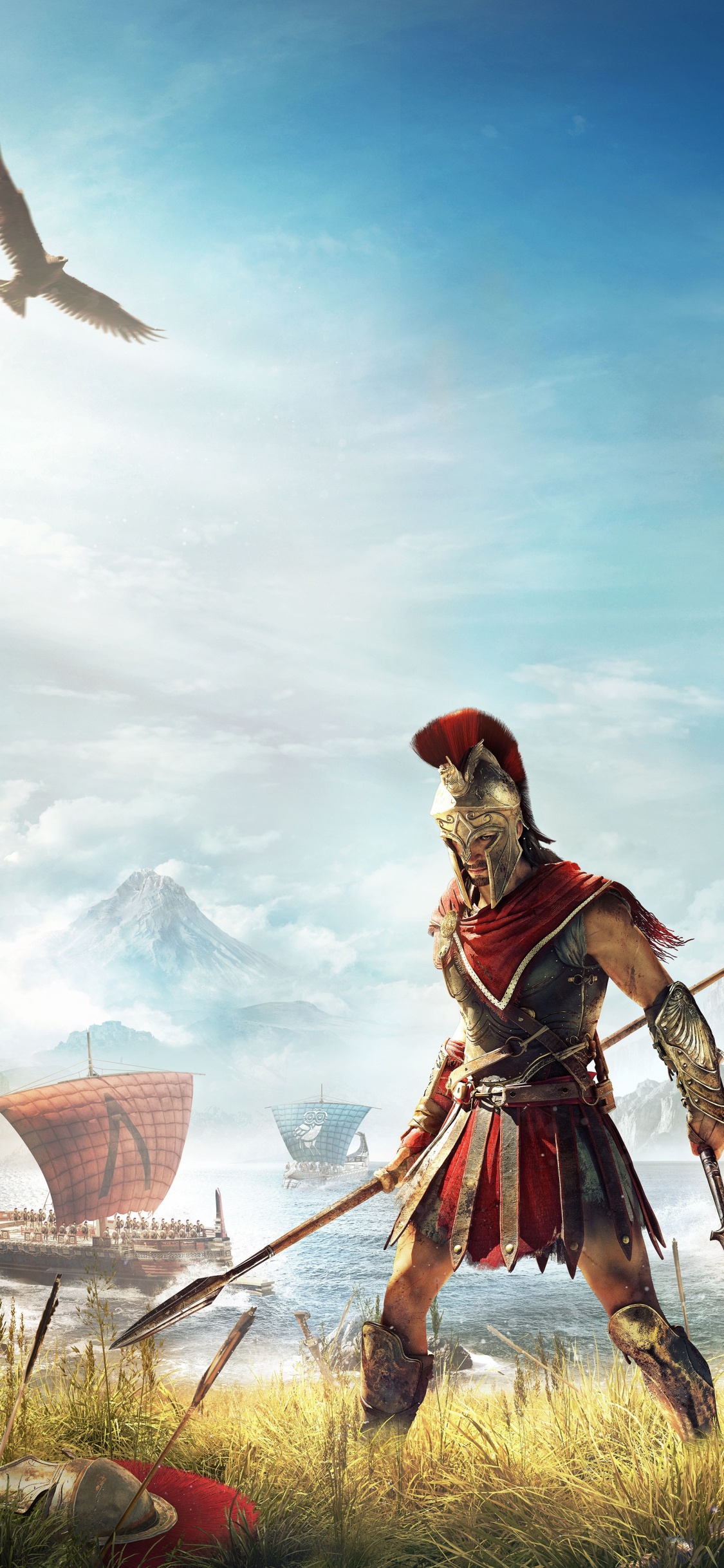 Обои Assassins Creed Odyssey, ubisoft, компьютерная игра, игры, мифология в разрешении 1125x2436