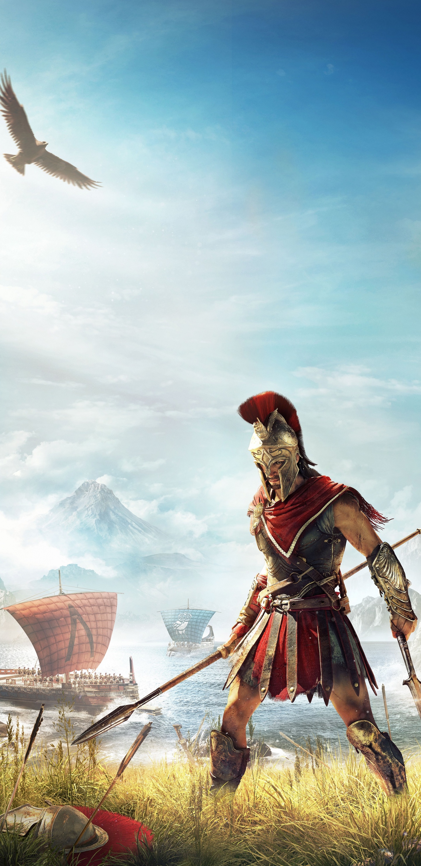 Обои Assassins Creed Odyssey, ubisoft, компьютерная игра, игры, мифология в разрешении 1440x2960