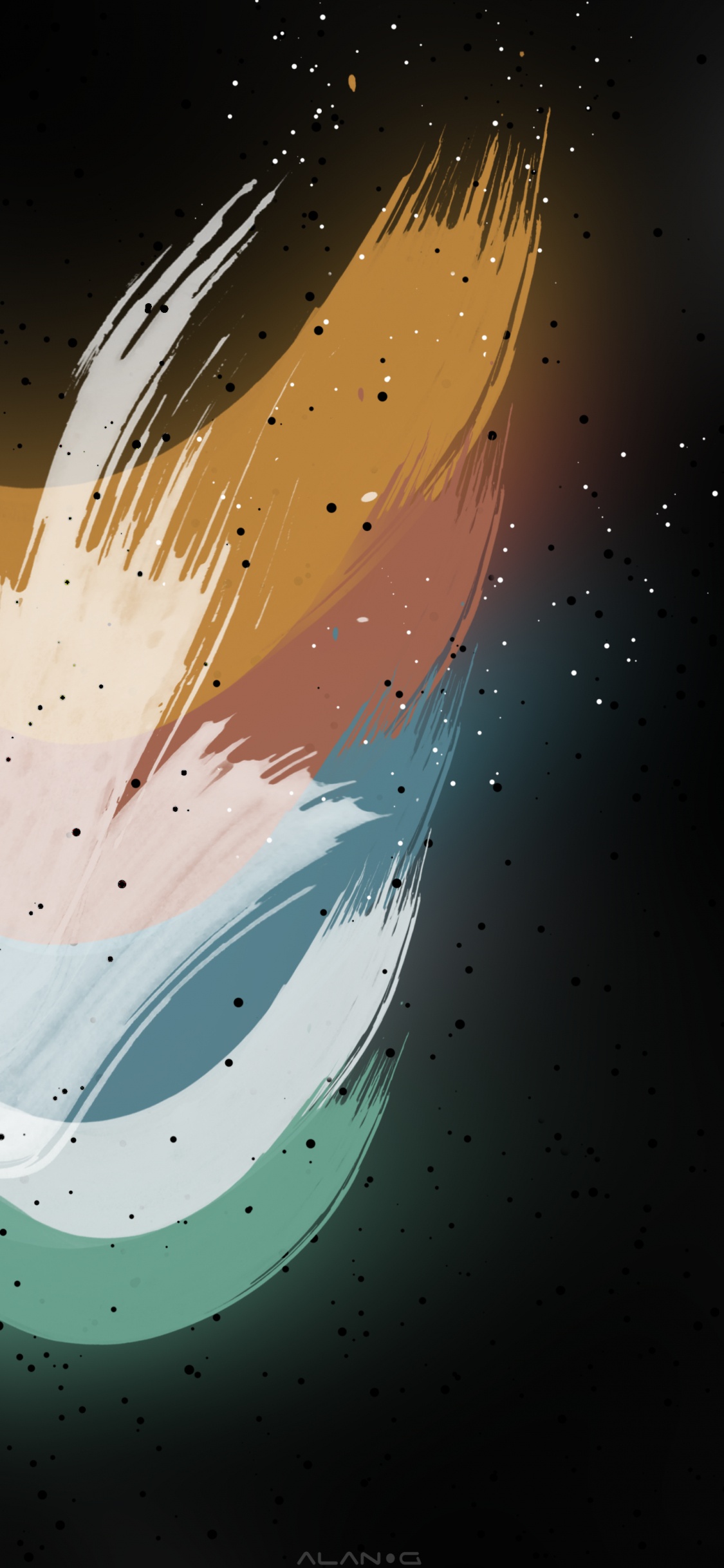 Обои ios, смартфон, жидкий, арт, красочность в разрешении 1125x2436