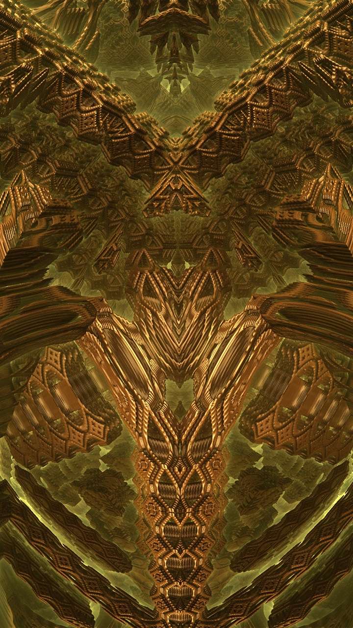 Обои симметрия, фрактал, абстракция, узор, фрактальное искусство в разрешении 720x1280