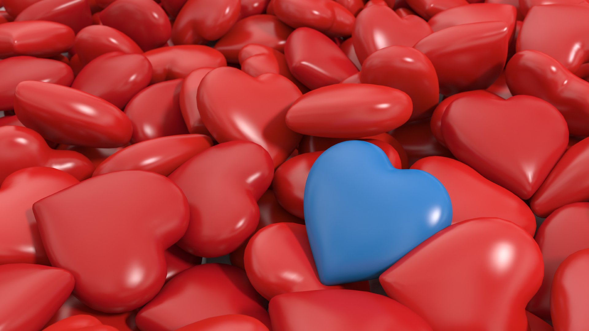 Обои сердце, красный цвет, любовь, сладость, пища в разрешении 1920x1080